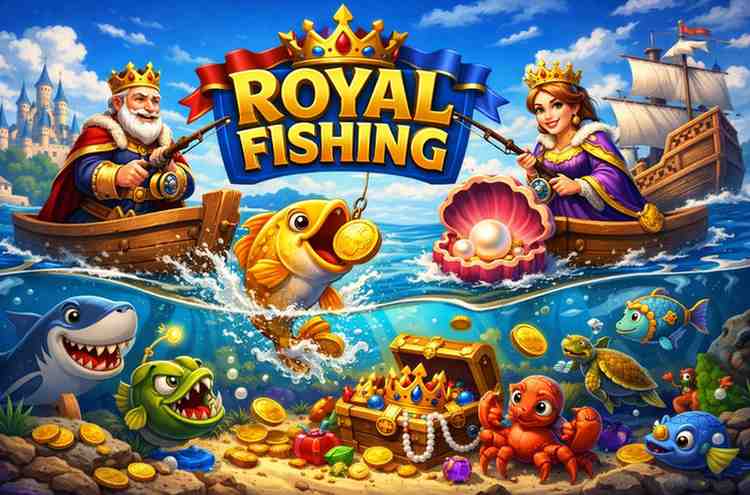 Royal Fishing no 27RR Cassino com jogo de pesca interativo e gráficos coloridos